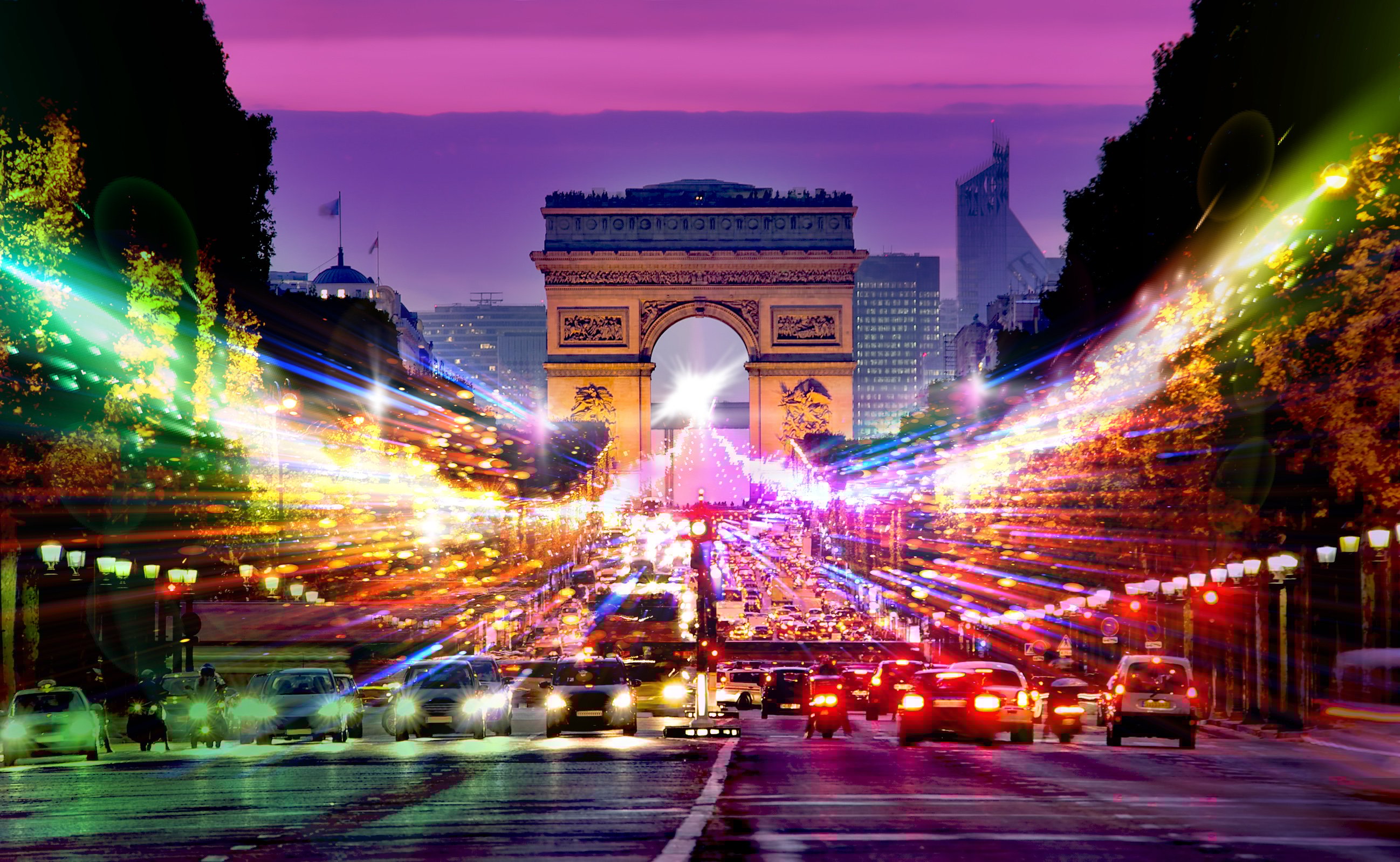 Paris light trails